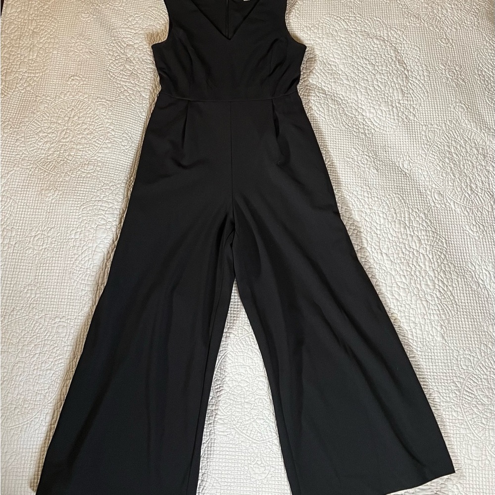 Calvin Klein black cropped jumpsuit - Picture 4 of 8